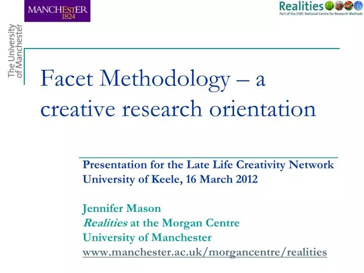 facet methodology a creative research orientation