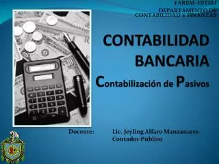 contabilidad bancaria c ontabilizaci n de p asivos