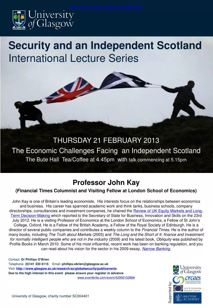 security and an independent scotland international lecture series