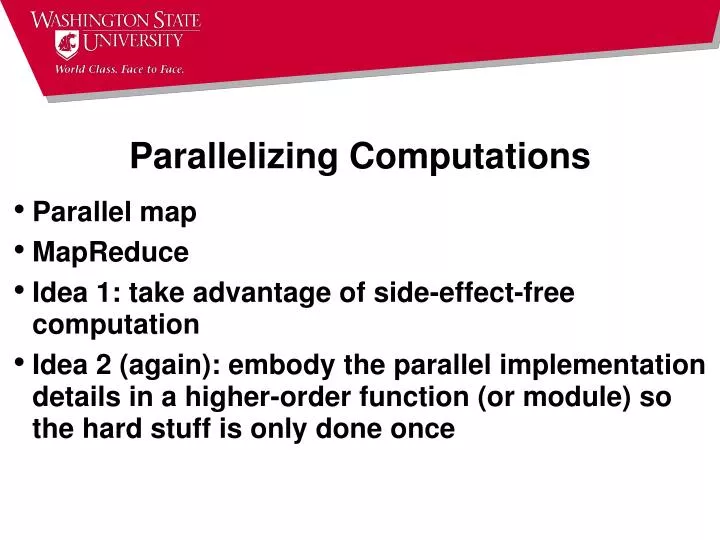 parallelizing computations