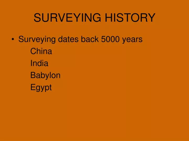 surveying history