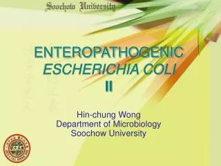 ENTEROPATHOGENIC ESCHERICHIA COLI II