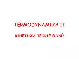 termodynamika ii