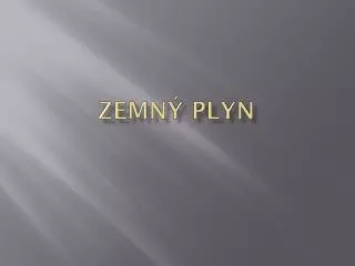 zemn plyn