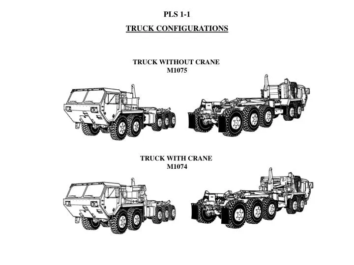pls 1 1 truck configurations