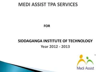 SIDDAGANGA INSTITUTE OF TECHNOLOGY Year 2012 - 2013