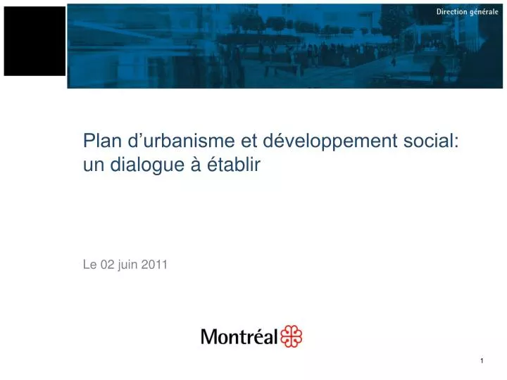 plan d urbanisme et d veloppement social un dialogue tablir