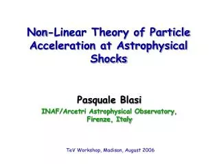 Non-Linear Theory of Particle Acceleration at Astrophysical Shocks