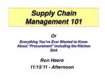 Supply Chain Management 101 - slide 1
