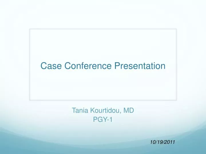 case conference presentation