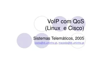 VoIP com QoS (Linux e Cisco)