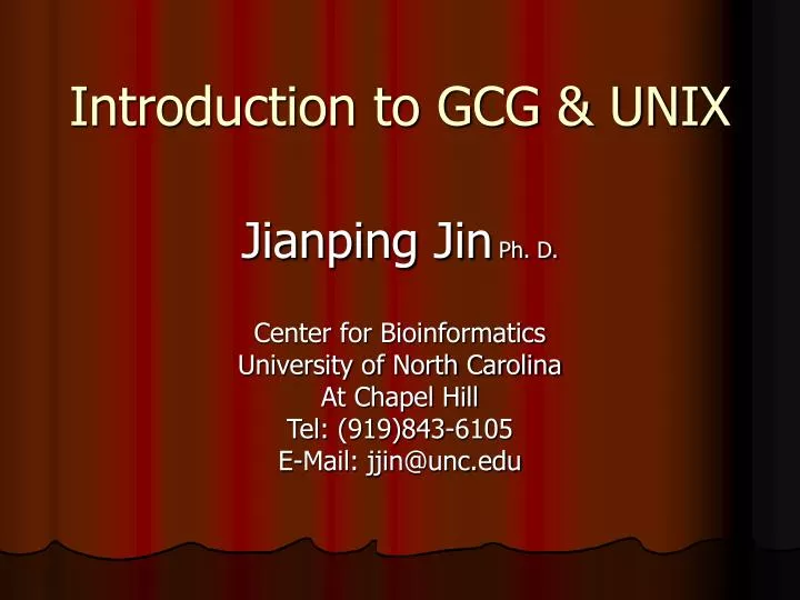 introduction to gcg unix