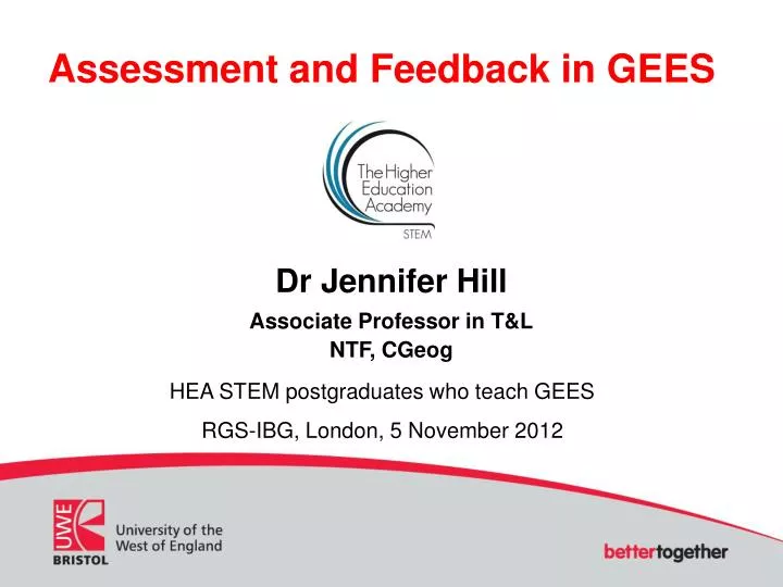 assessment and feedback in gees