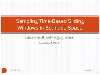 Sampling Time-Based Sliding Windows in Bounded Space
