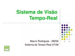 sistema de vis o tempo real