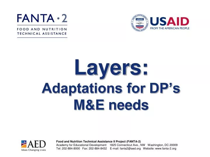 layers adaptations for dp s m e needs