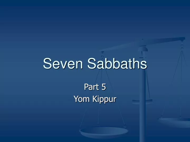 seven sabbaths
