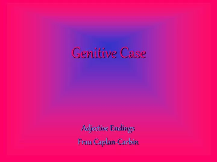 genitive case