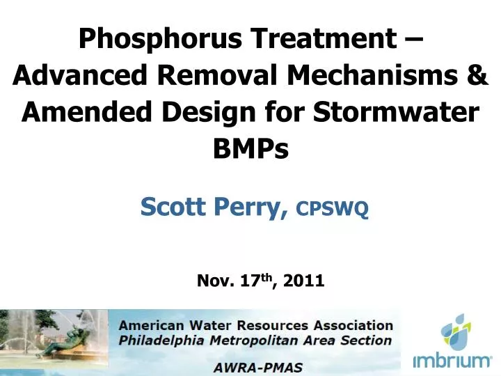 phosphorus treatment advanced removal mechanisms amended design for stormwater bmps