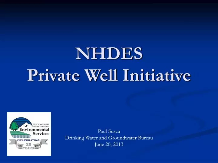 nhdes private well initiative