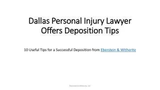 10 useful tips for a successful deposition from Eberstein