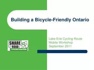 Building a Bicycle-Friendly Ontario
