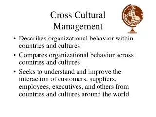 Cross Cultural Management