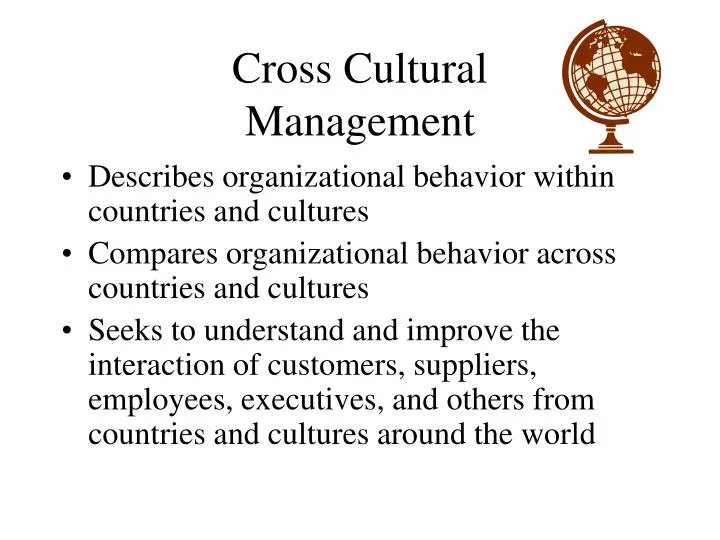 cross cultural management
