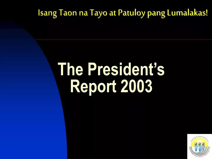 the president s report 2003