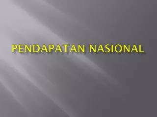 pendapatan nasional