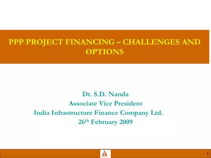 ppp project financing challenges and options