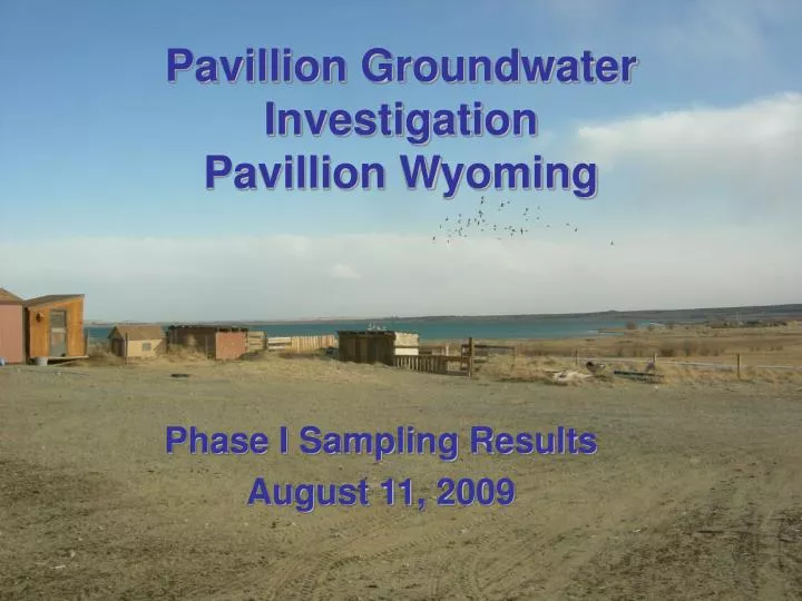 pavillion groundwater investigation pavillion wyoming