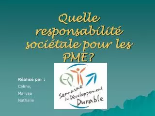 quelle responsabilit soci tale pour les pme