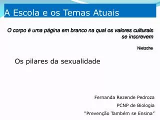 a escola e os temas atuais