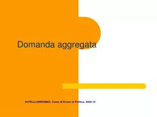 domanda aggregata