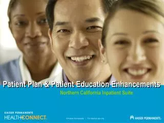 Patient Plan &amp; Patient Education Enhancements