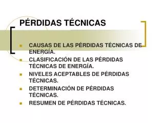 p rdidas t cnicas