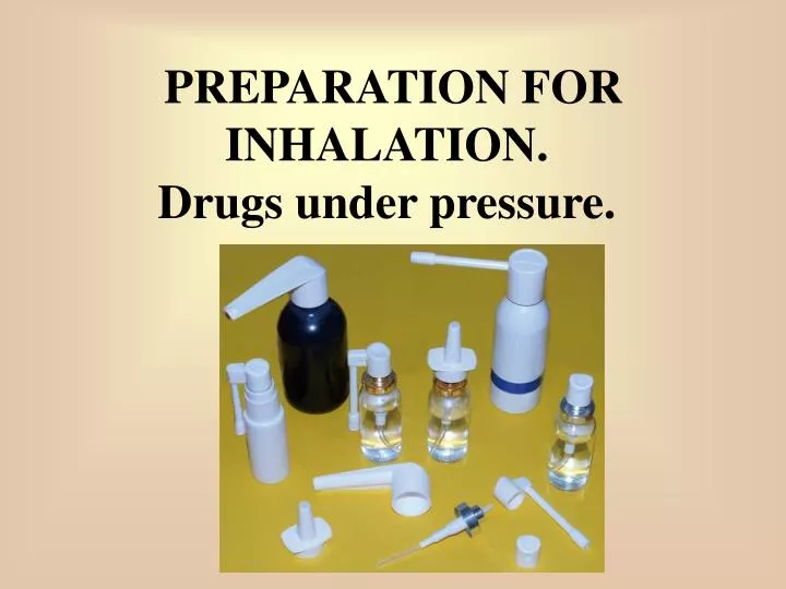 preparation for inhalation drugs under pressure