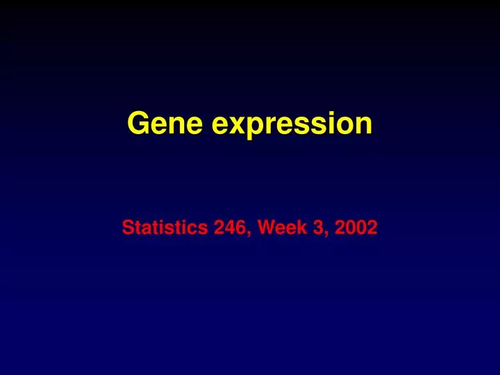 gene expression