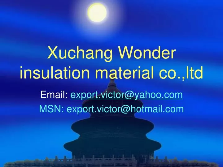 xuchang wonder insulation material co ltd