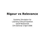 Rigour vs Relevance - slide 1
