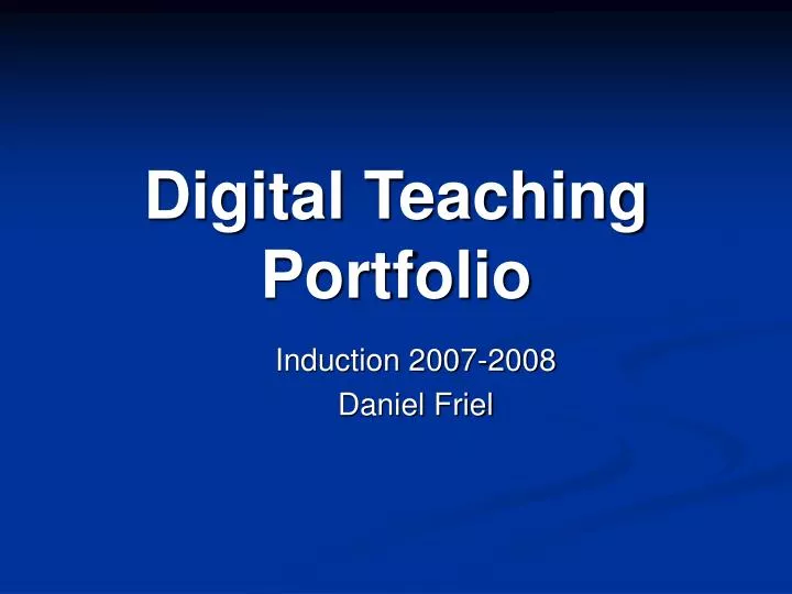 digital teaching portfolio