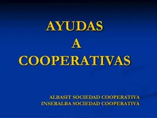 ayudas a cooperativas
