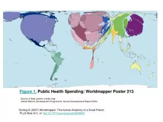 Figure 1. Public Health Spending: Worldmapper Poster 213
