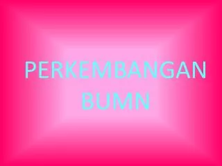 perkembangan bumn