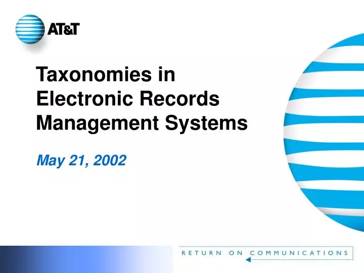 taxonomies in electronic records management systems
