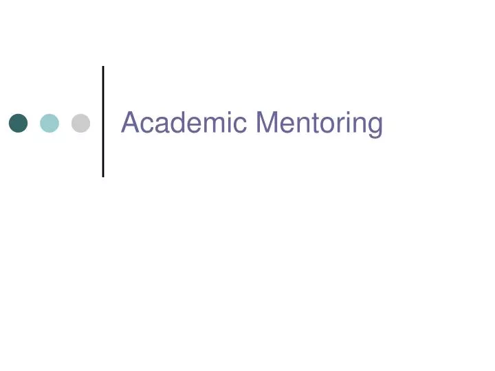 academic mentoring