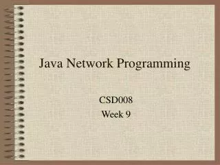 Java Network Programming