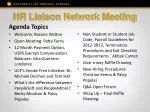 HR Liaison Network Meeting - slide 1