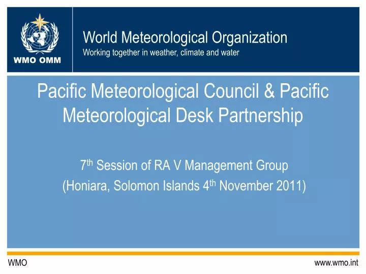 pacific meteorological council pacific meteorological desk partnership
